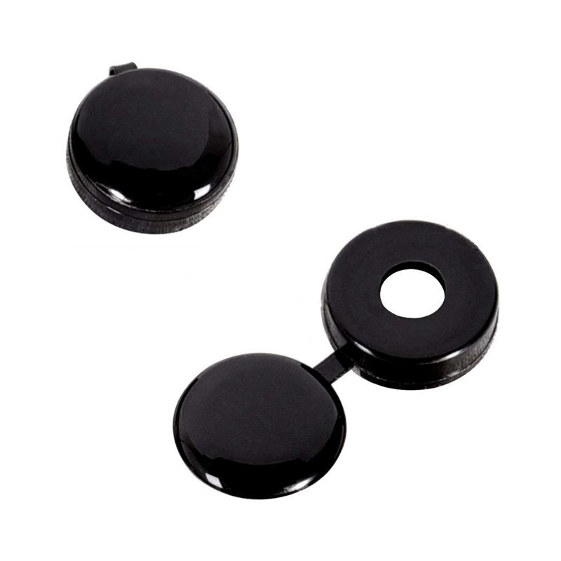 screw cap cup washer hinged cover black ( pack of 50 ): Default Title