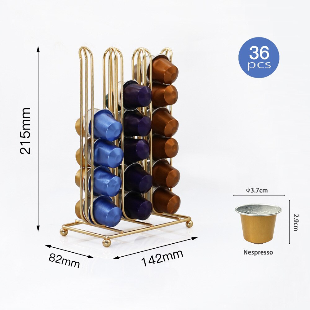 36 kaffe guldkapslar kapselhållare nespresso kaffekapselhållare kapslar nespresso kaffetornsställ