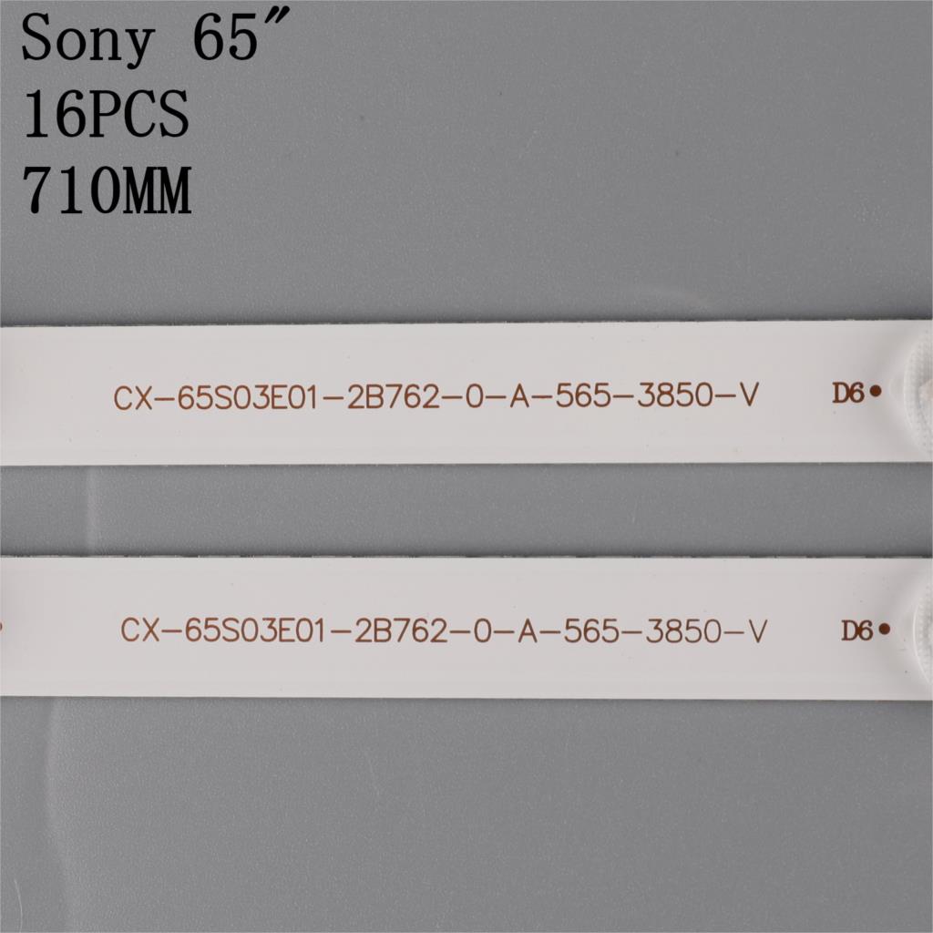 16 stk. led -baggrundsbelysningsstrimmel 8 lampe til sony 65 "tv cx -65 s 03 e 01 kdl -65 w 855c kdl -65 w 857c kdl -65 w 859c 650 tv 02 v3 t650 hvf 05.1 t650 hvf 0