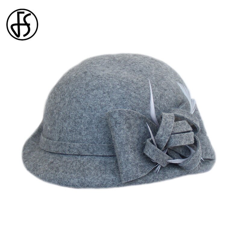 FS Chapeau Fedora en laine avec voile Femme | À la , Chapeau Floral, casquette élégante Femme, chapeaux d'église en feutre, Chapeau rouge noir Femme chapeaux d'église