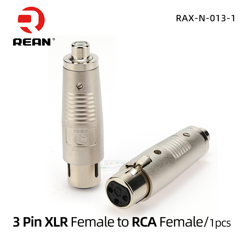 NEUTRIK's REAN Audio Video Conversion Adapter XLR to XLR, XLR to RCA, XLR to 6.35, 6.35 to RCA Female, 6.35 Female, 6.35 to 3.5: Gold / 0.8m