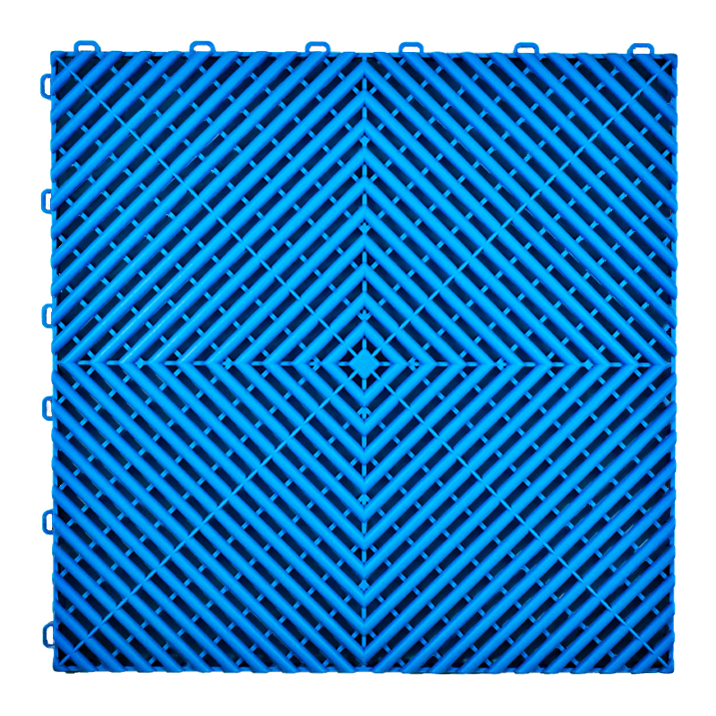Diy 2025 fábrica mayoristas precio fuerza coche garaje piso rejilla plástico Modular entrelazado azulejos Pp garaje piso azulejos: Morado