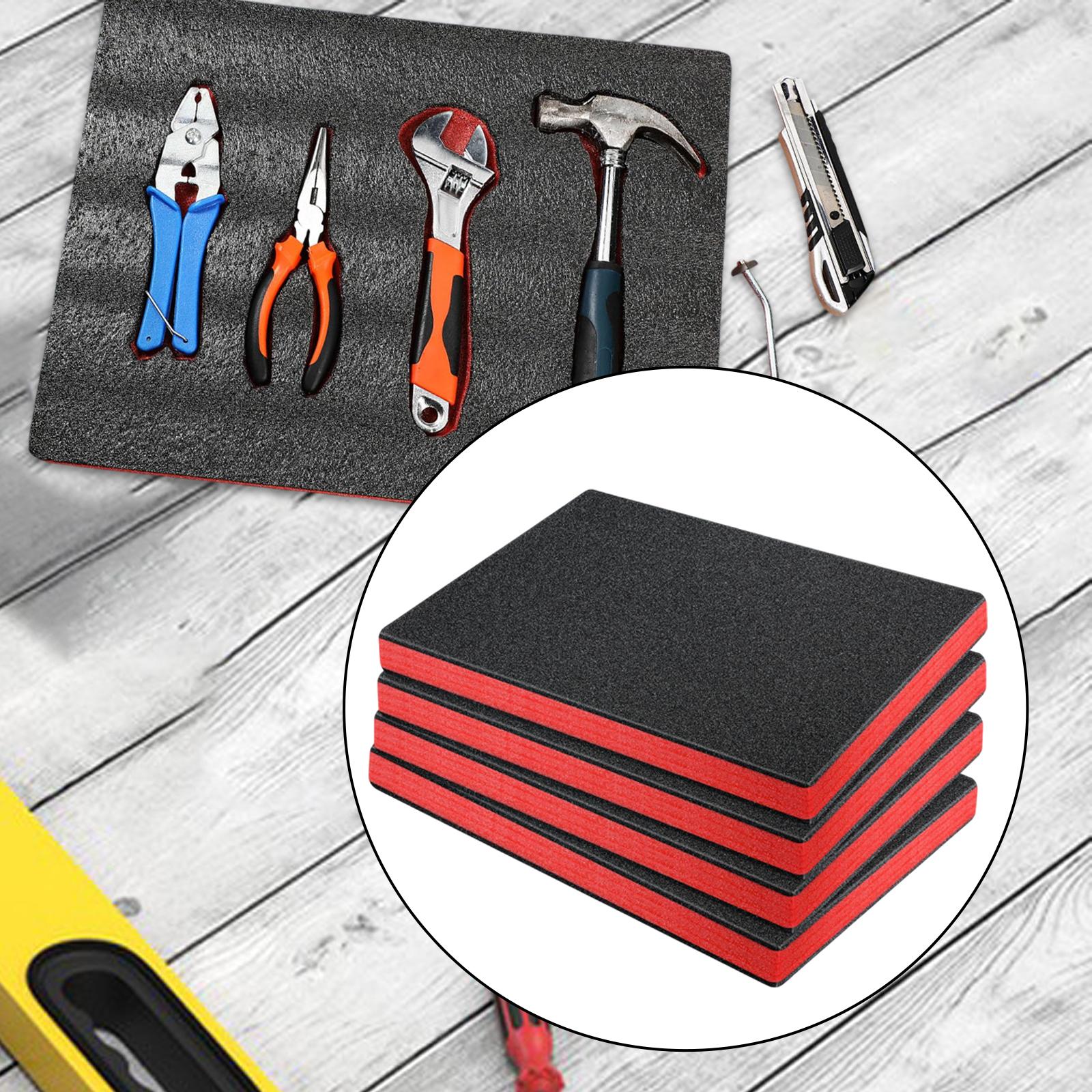 4 Stuks Gereedschapskist Foam Inserts Verpakking EPE Foam Pads voor Tafelblad Miniaturen Padding Tafelblad Miniaturen Toolbox Organizer