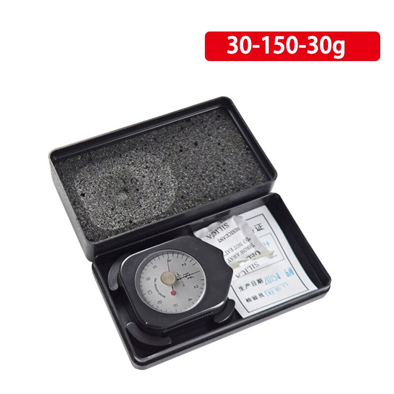 Tensiómetro de resorte, medidor de tensión de dial, tensiómetro analógico, doble puntero, tensiómetro 30g-500g Uint g: 30-150-30g