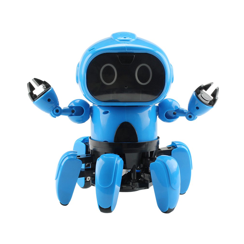 Smart Induction 6CH Electric 6-Legged RC Robot Intelligent Programming Gesture Sensor Obstacle Avoidance Remote Control Toys