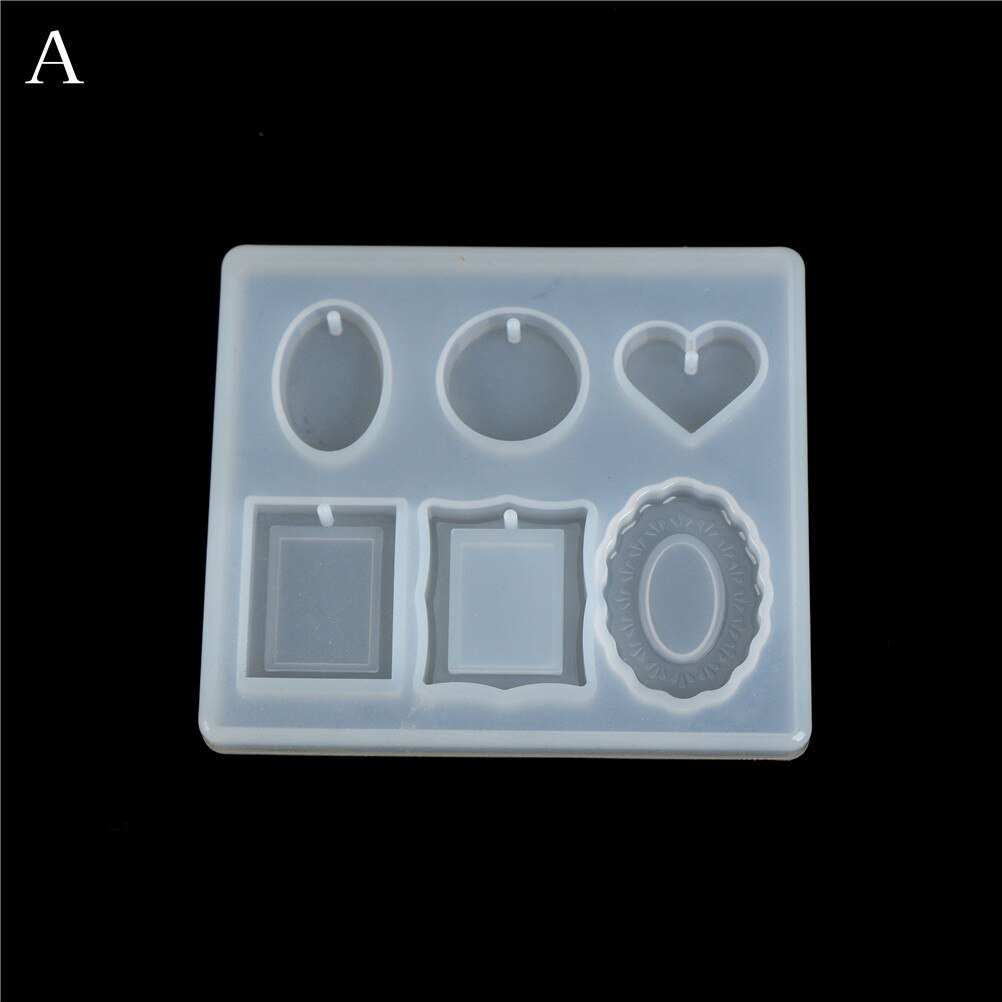 1Stck Epoxid Anhänger Handwerk Werkzeug Handgemachte DIY Silikon bilden Harz Tasten Herz knapp Anhänger Schmuck Machen bilden: A