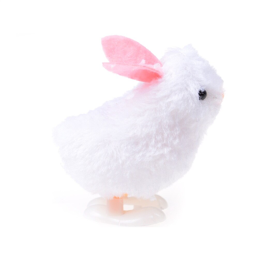 Rolig mjuk plysch kanin hoppar kanin docka leksaker vind upp påsk chick spädbarn barn plysch docka leksaker