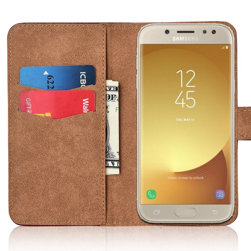Voor Samsung J5 Cover Wallet Flip Case Lederen Ingericht Case Voor Para Op Samsung Galaxy J5 J530 J530F SM-530F Coque