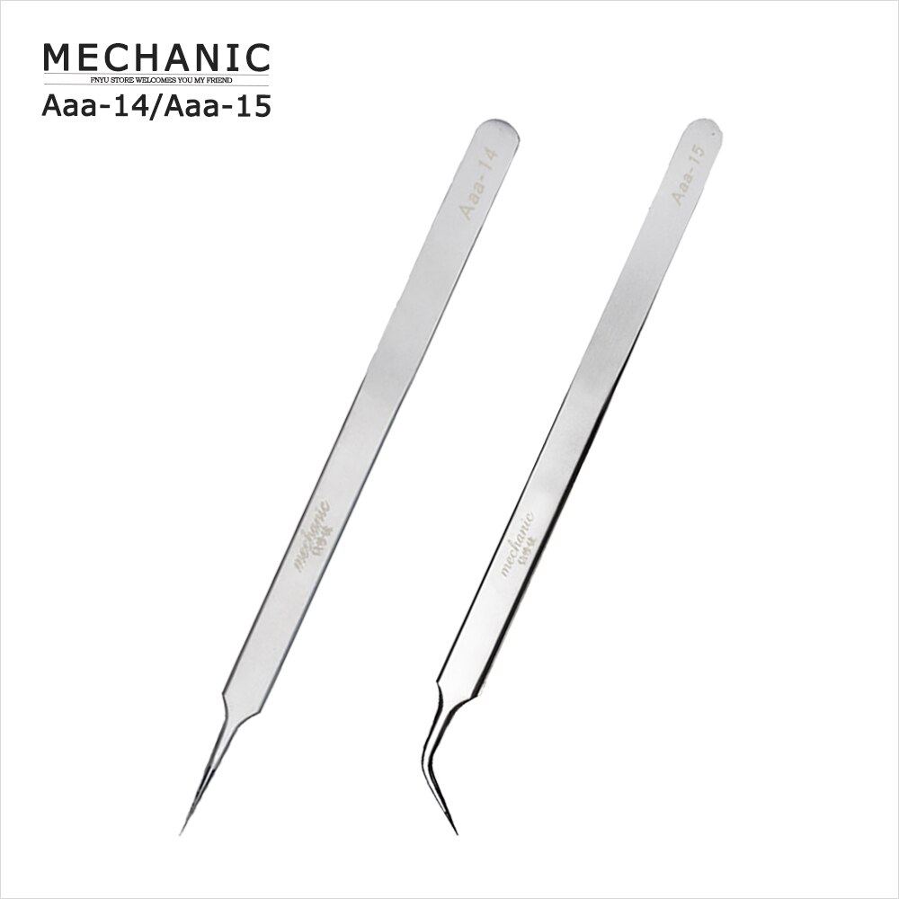 Pinzas puntiagudas para codo, Aaa-14 mecánico, alargar, espesar, pinza de precisión de acero inoxidable, pinza de sujeción de posicionamiento, herramienta de Repar