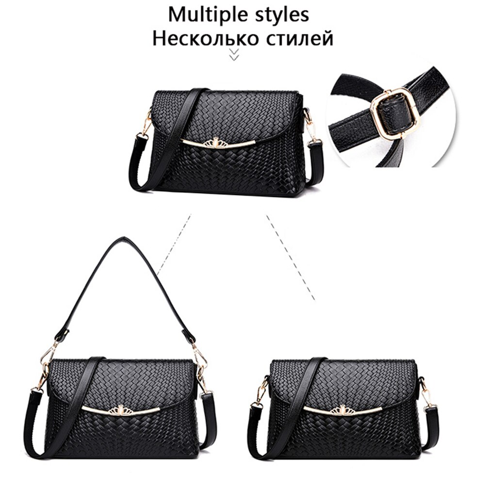 Waterdichte Geweven Patroon Stof Tas Crossbody Tassen Voor Vrouwen Sac a main 3-in-1 Lederen Luxe handtassen Vrouwen Tassen