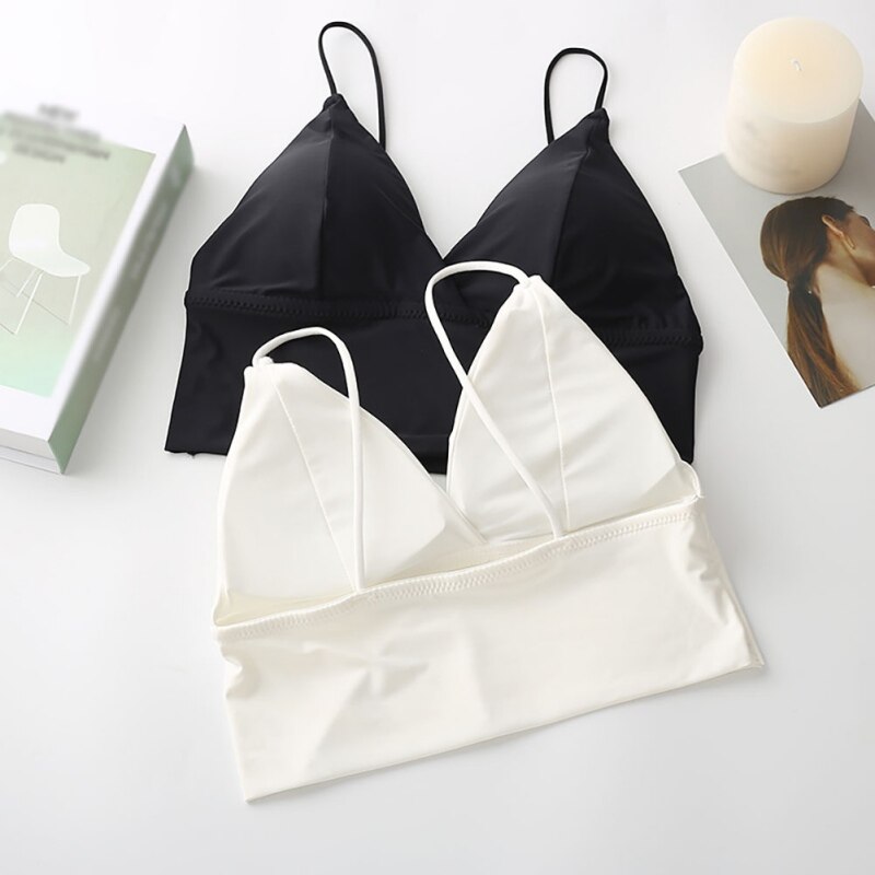 Women Wireless Bras Top Sleeping Brassiere Push Up Bras Sexy Lingerie Top Sexy Strap Smooth Bralette