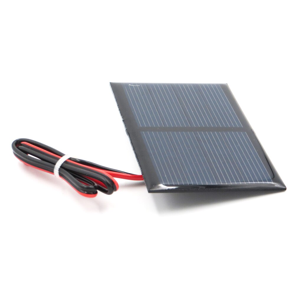 10 stk 2v 300ma med 30cm forlænget ledning solpanel polykrystallinsk silicium gør-det-selv batterioplader lille mini solcelle kabel legetøj