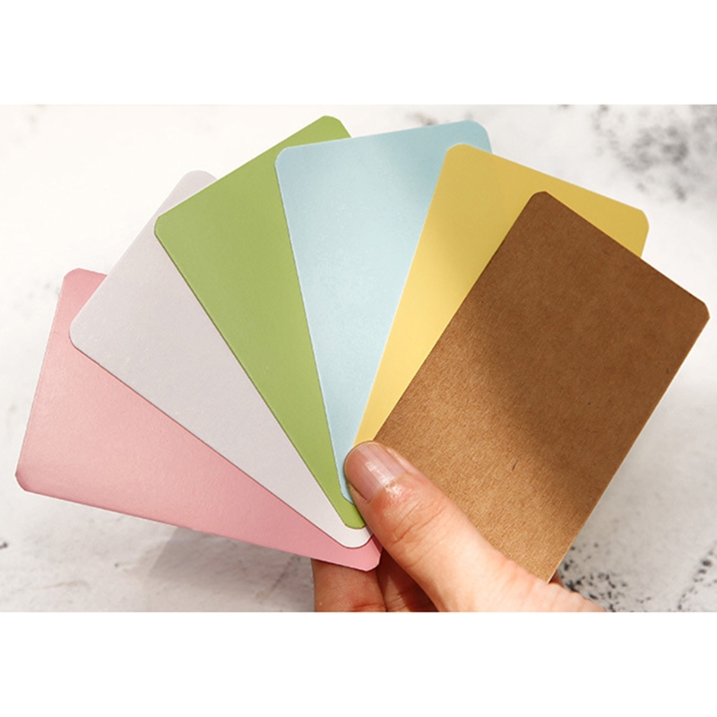 100 Sheets/Box Paper Message Card Blank Handwritten Memo Notecards Greeting Blessing Wedding Party Thank You Postcard