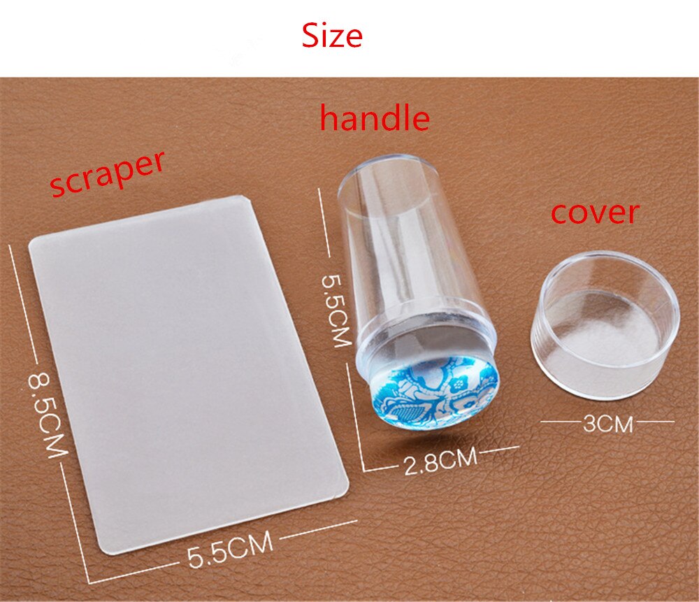 2.8Cm Transparant Siliconen Stamper Stempelen Voor Nagels 1 Pcs Diy Stempel Voor Decoratie