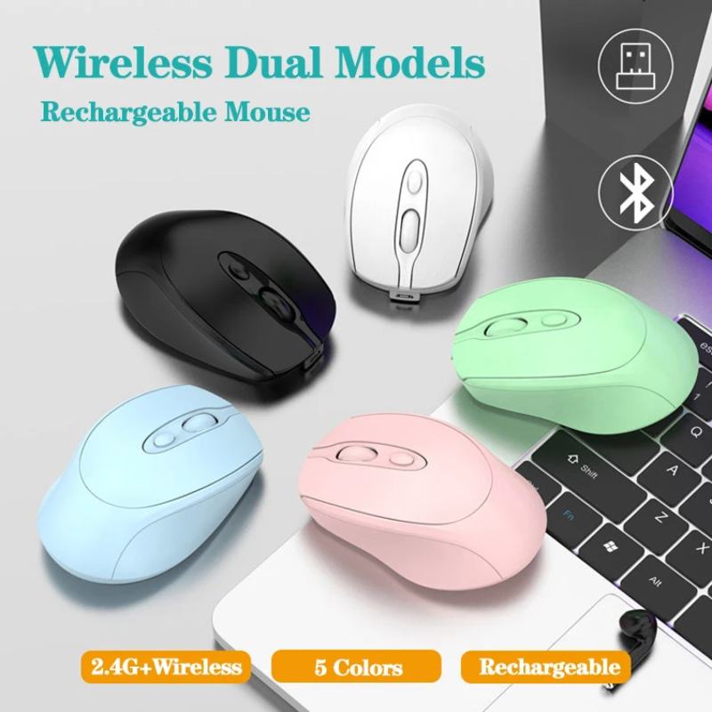 Ergonominen langaton hiiri 2.4g optista ladattavaa bluetooth-yhteensopivaa hiirtä kannettaville tietokoneille chromebookeille kannettaville tietokoneille pelihiiri