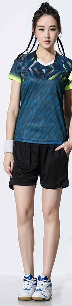 Tennis Shirts Women / Men , Badminton Shorts Shorts , Shirt tennis Male , Table tennis Shirts Skirts , Ping Pong T-Shirt Blue: Women Blue B Sets / M