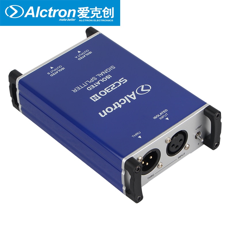 Alctron professioneller isolierter Signalsplitter, Mikrofonverteiler SC230N mit doppelten XLR-Ausgängen