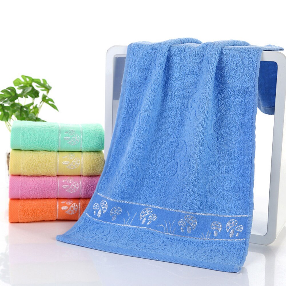 Ankom håndhåndklæde bowknot hurtigtørrende strand badehåndklæde bomuld ansigt klud blød absorberende bad vaskeklud: Blå