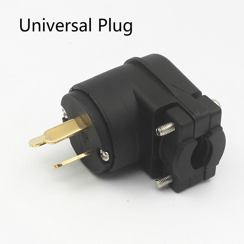 HiFi Audio Power Plug Gold Plated L-shaped Copper IEC Connector EU/US/AU Power Amplifier Adapter: 1Pcs AU Plug