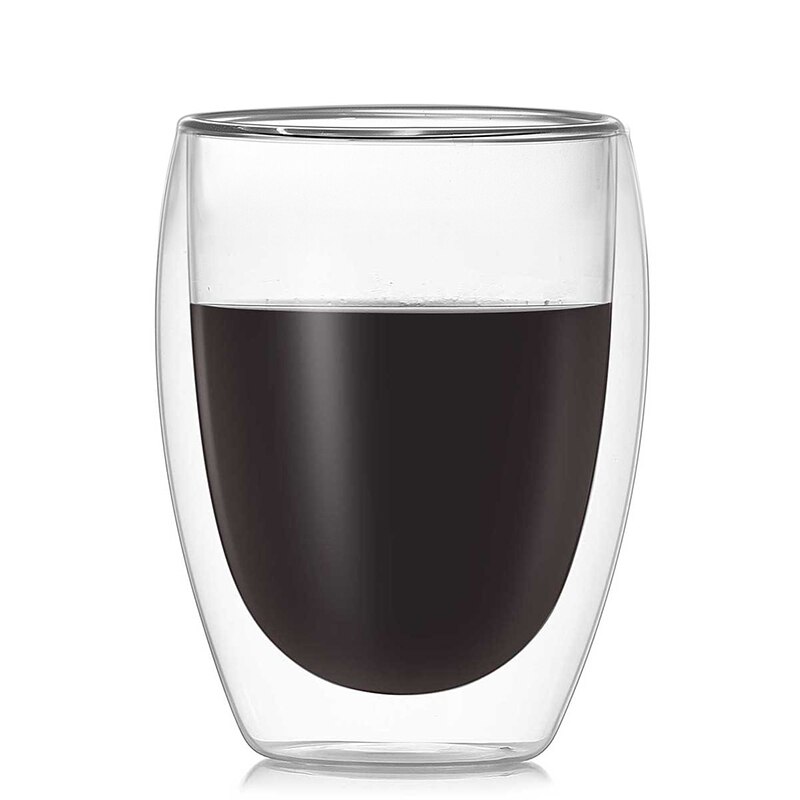 Heat resistant Double-layer Thermo Glass Creatives Egg-Shaped Cup For Drink Coffee Milks FBS889