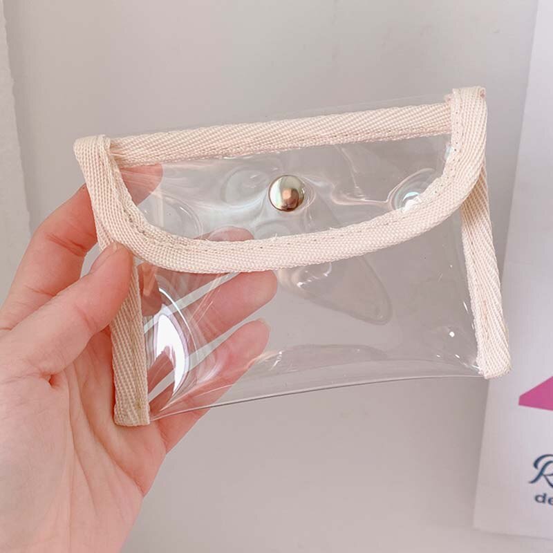 Transparent filles porte-monnaie enfants fermeture à glissière PVC changement sac à main femmes Mini rouge à lèvres portefeuille clé carte sac: Default Title