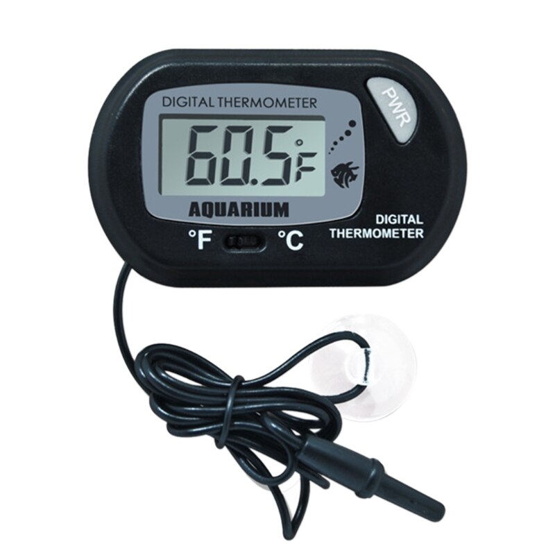 1 Pack Aquarium thermograph Reptilethermograph Fish Tank thermograph Digital thermograph Terrarium Water Temperature Test 7XEA: Black