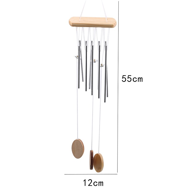 Metal Tubes Solid Wood Anti Rust Sound Antique Wind Chimes Bells Indoor Outdoor Yard Hanging: style5