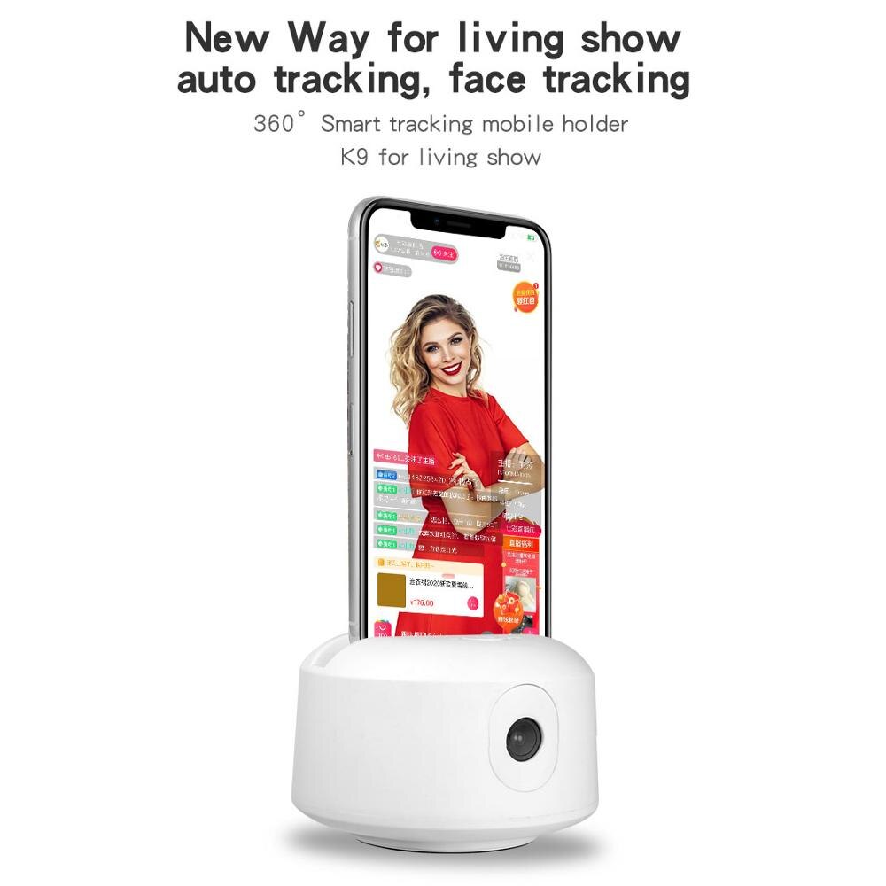 sprytny automatyczny robić twarzy i ciała śledzenia uchwyt na telefon komórkowy uchwyt na 360 ° obrót robić salonu żyjący wideo otrzymać telefon zwrotny od klasy E transmisji na żywo uwolnić ręce
