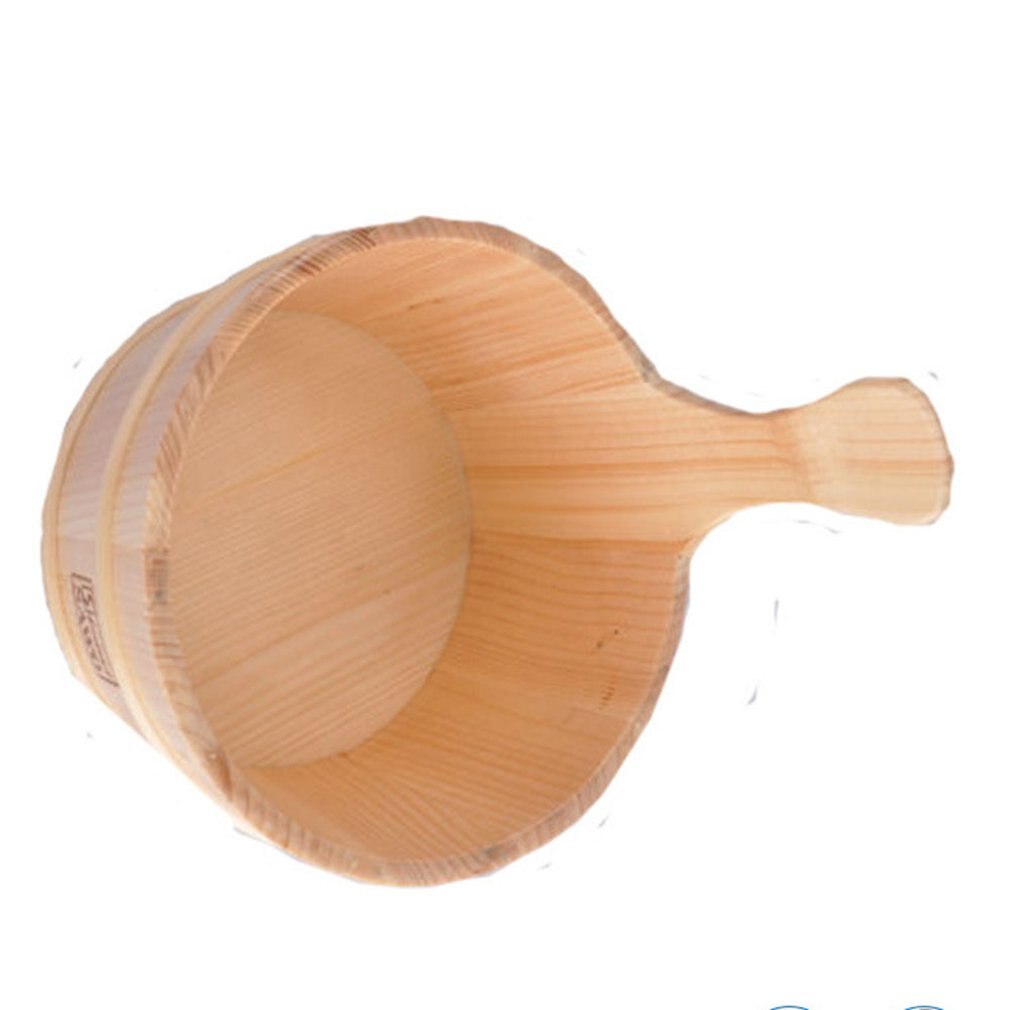 Bathroom Natural Sauna Bucket Wooden Spoon With Lined Portable Wooden Skin Weight Loss Sauna Tool Supplies