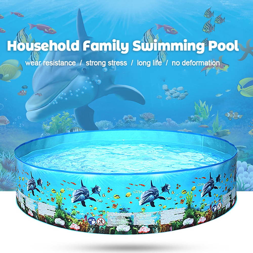 Husstand familie stor have swimmingpool børn leger udendørs swimmingpools pvc plast hav rund pool til familien