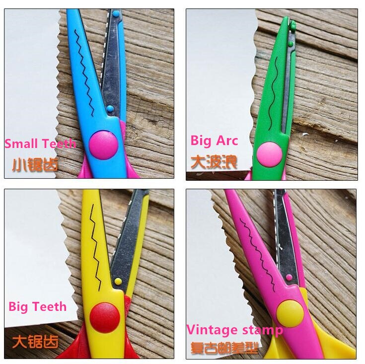 6 Inches Length Laciness Scissors for Photo Craft DIY Scrapbook Album Handicraft Handmade Paper Cutting Tool