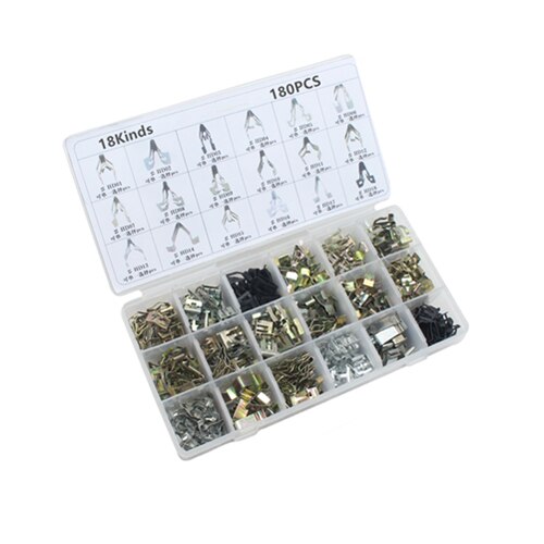 260PCS Auto Bumper Fender Screw Plastic Fastener Box Set For dodge magnum vw beetle srt8 jetta mk3 suzuki sx4 toyota fj cruiser: 180pcs set 1