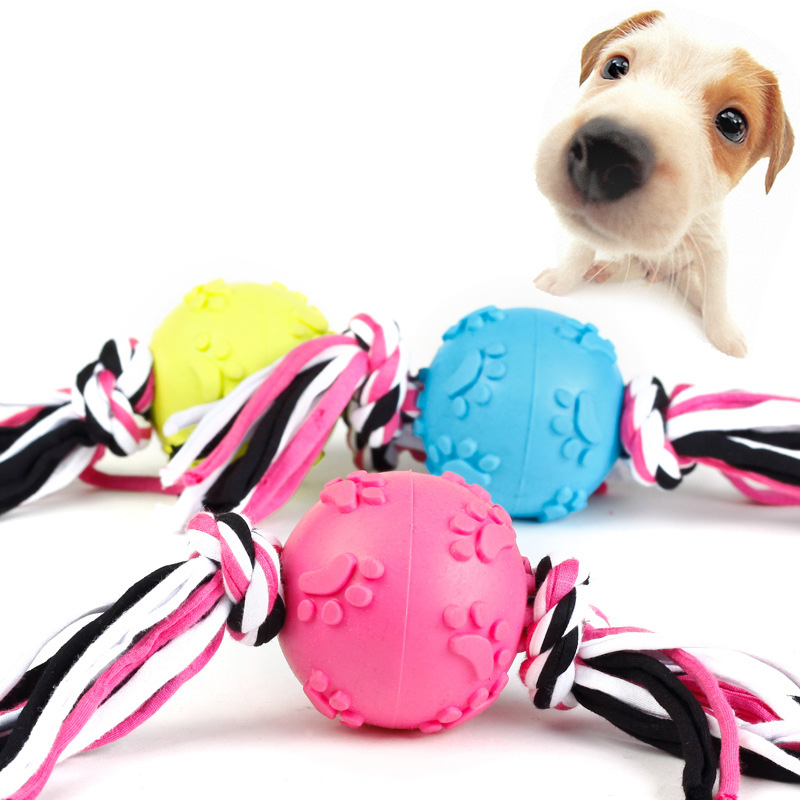 Kleurrijke Pet Dog Speelgoed Rubber Interactive Chew Speelgoed Voor Hond Tanden Training Speelgoed Met Doorn Hond Beet Bestendig Molaire Huisdier product