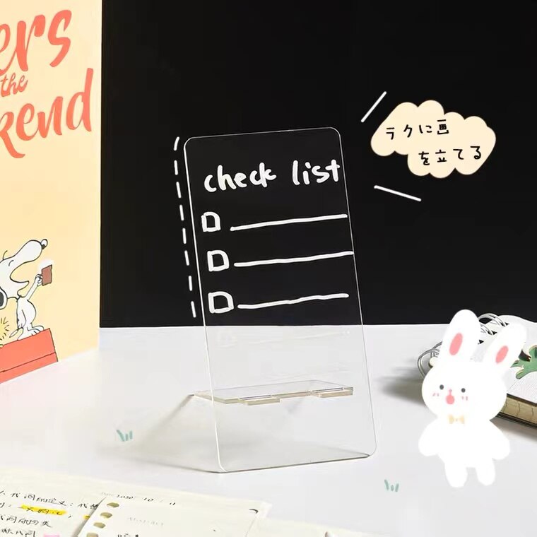 Transparent Acrylic Erasable Message Memo Board Multifunctional Remind Memo Pad Writing Board Office School Stationery