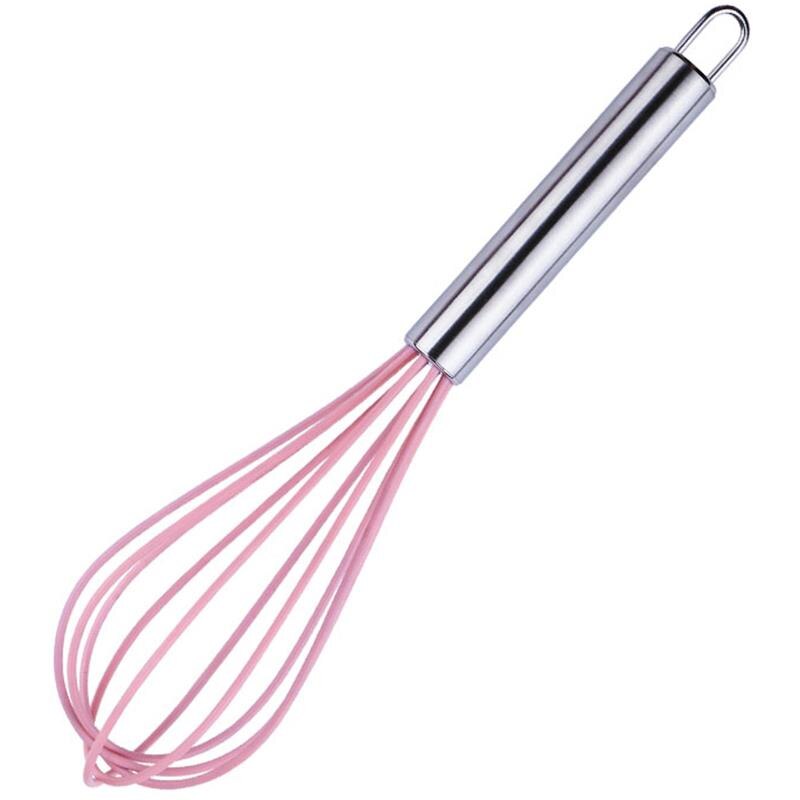 Kitchen Egg Mixer Stainless Steel Manual Mini Egg Whisk Kitchen Egg Whisk Bake Tool Egg Agitator Eco-Friendly Egg Mixer: Pink