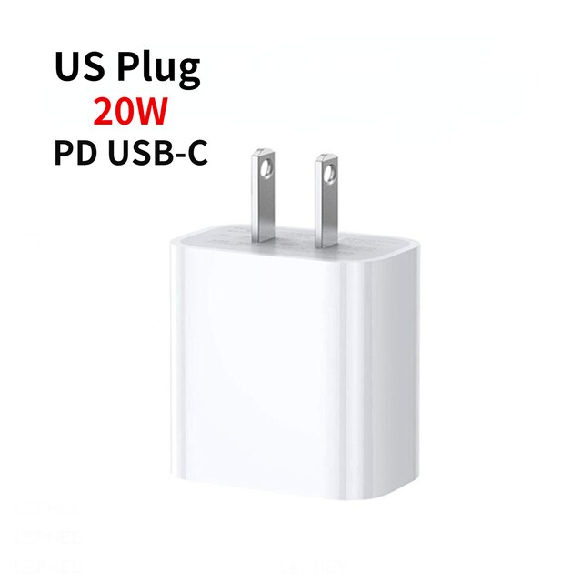 20W Fast Charging PD USB C Charger For iPhone 13 12 11 Pro Max Samsung S22 Huawei Xiaomi Power Adapter US EU Plug PD Type C Port: Only US Plus