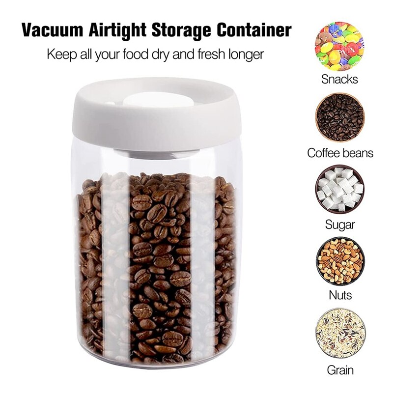3Pcs Coffee Storage Container With One Way Oxygen -Release Valve,Air Tight Sealable Containers For Grain Nut