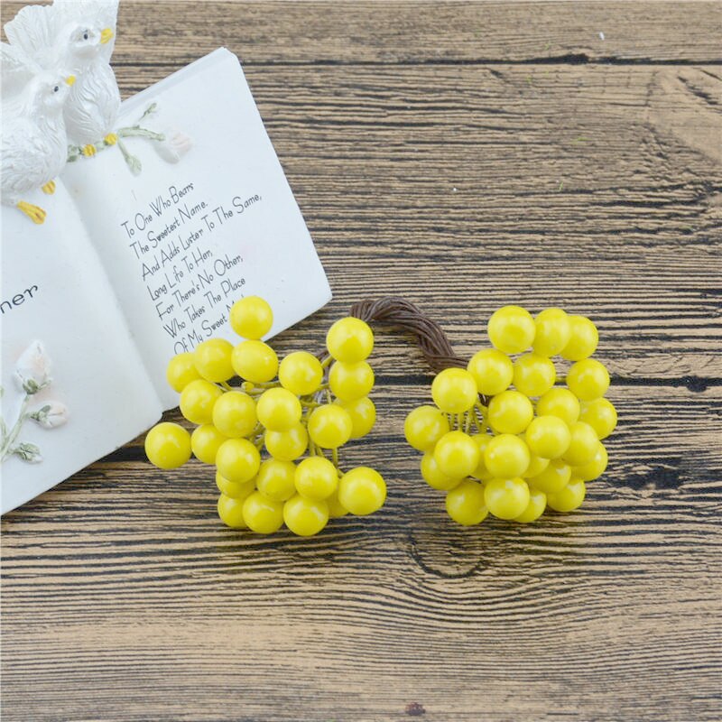 Fleurs artificielles Double tête 9 baies 25 pièces/lot | Décor de fête mariage, décoration artisanale pour bricolage, Scrapbooking