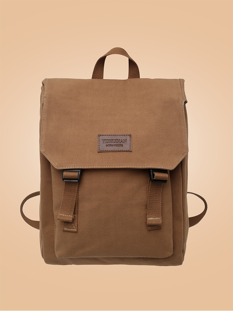 Canvas Schoolbag Female College Student Junior High School Girl High School Student Large Capacity Backpack Backpack: Brown