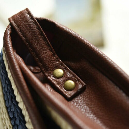 Summer Shoulder Bag Tassel Fringe Concealed Carry Crossbody Natural Rattan Handbag Purse Women Envelope Ladies Shoulder Bag