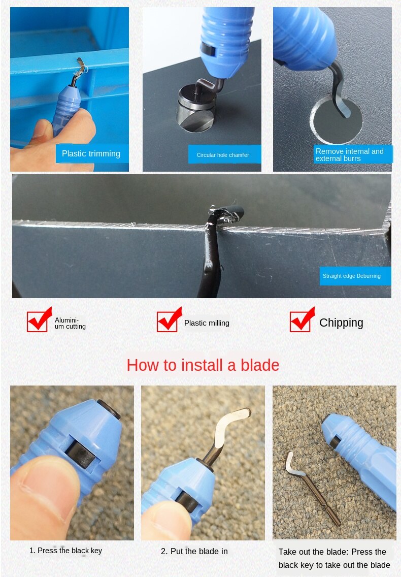 Specialized Hand deburring trimmer scraper Burr Trimming chamfer Cable table Metal Hand Deburring Rough Edges Remover Tools