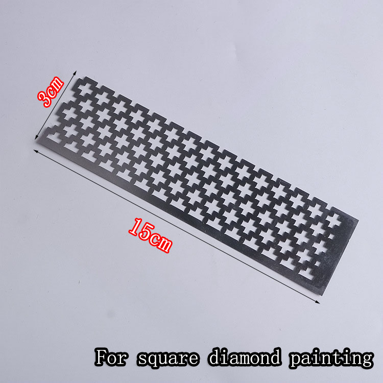 800/1020/2200 Gaten RVS Liniaal Voor Diamant Schilderen Borduurwerk Accessoires Diy Tekening Liniaal Blanco Ronde Vierkante Boren