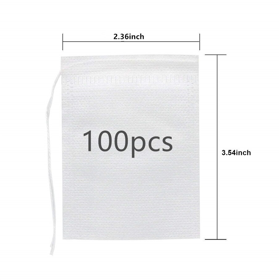 150 STUKS Lege Papier Theezakjes Filter Met String Heat Seal meloen blad theezakjes lege Theezakjes verpakking kruiden zak zakjes thee: 100PCS