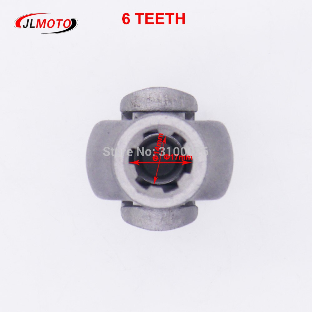 6T 14mm/17mm Double D Phosphating Universal Steering Ball U Joint Fit For ATV UTV Go Golf Cart Buggy Utility Terrain Vehicle