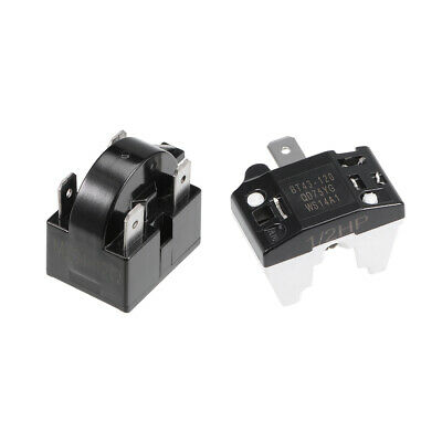 Refrigerator PTC Starter Relay 12 Ohm 4 Pin Compressor Overload Protector 1/2HP