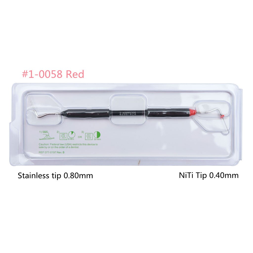 1Pc Zahn Endo Hand Stopfer Wurzel Kanal Füllstoff Endodontie Füllen Obturation Niti Spitze Zahnmedizin Labor Werkzeuge Vertikale Druck Gerät: 0058 rot