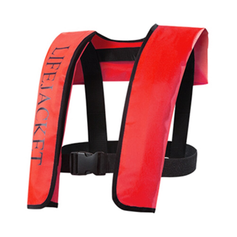 Inflatable Life Jacket Swiming Fishing Life Vest for Children Water Sports Adult Life Vest for Fishing: Bright Red