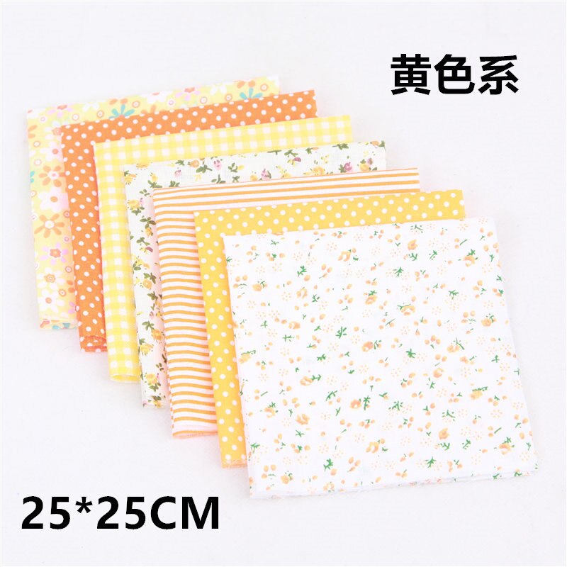 7 pièces/ensemble carré coton tissu imprimé tissu couture Quilting tissus pour Patchwork bricolage 100% coton décontracté plante imprimé 7 pièces/ensemble carré coton tissu imprimé tissu couture Quilting tissus pour Pa: 25X25CM 9