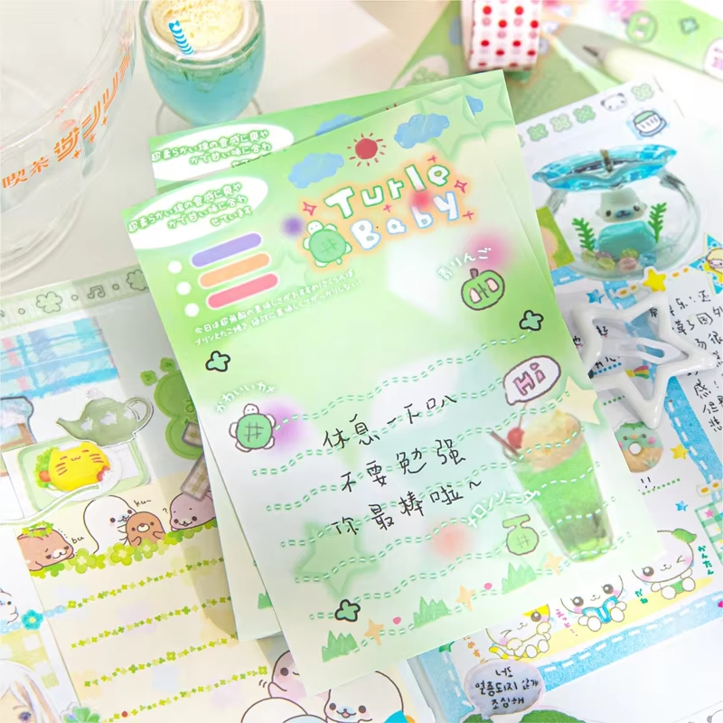 50 hojas de bonitos blocs de notas de estilo japonés antiguo, papel para mensajes, diario, Material Base DIY, Bloc de notas, papelería escolar