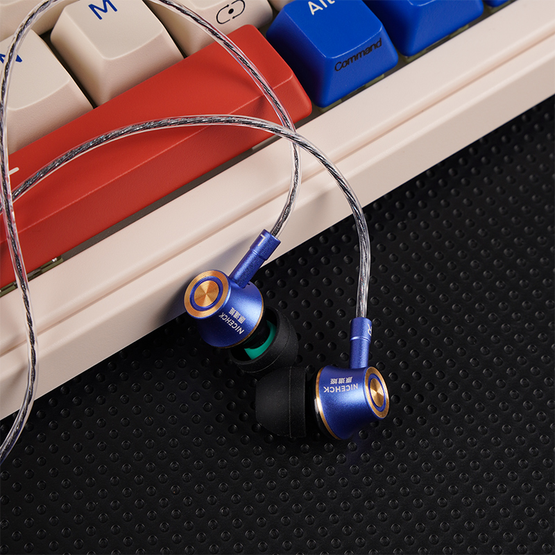 NICEHCK YD520 IEM In-Ear-Kopfhörer, Aluminiumlegierung, Metall, HiFi-Mikrofon, Ohrhörer, 10 mm PET, dynamisches Headset, Bass, ausgewogene Gesangsmusik